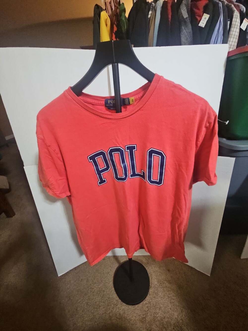 Polo Ralph Lauren T-Shirt Size L Red Graphic Logo Classic Fit